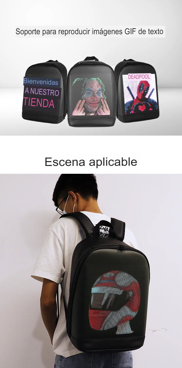 MOCHILA LED VIAJERA