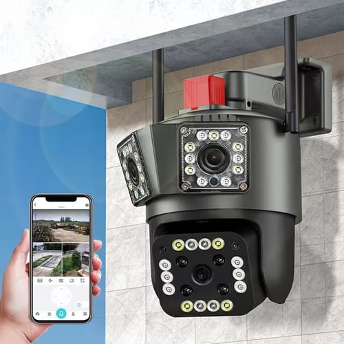 CAMARA SE SEGURIDAD TRIPLE TENTE A PRUEBA DE AGUA Y POLVO