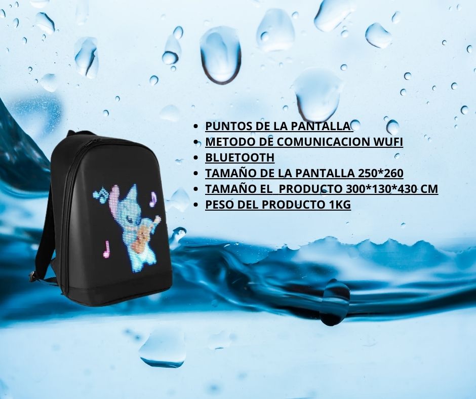 MOCHILA LED VIAJERA